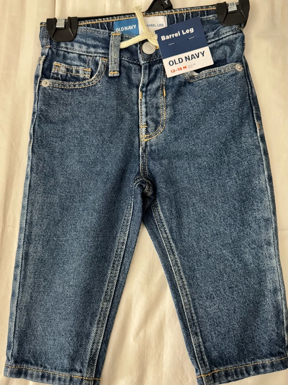 Old Navy Blue Barrel Leg Kids Jeans